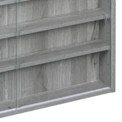HOMCOM 5-storey Wall Shelf Display Cabinet, Shotglass Display Case With 2 Glass Doors And 4 Adjustable Shelves, Gray -Lush Living Store GUEST 7f3b2c7d 2fc3 4d17 8260 f9ce756e3e09