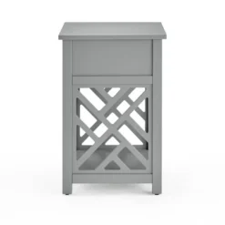 Middlebury Wood End Table With Drawer And Shelf Gray - Alaterre Furniture -Lush Living Store GUEST 7fbb72d7 ac44 445b acc5 f1bd0ca69764