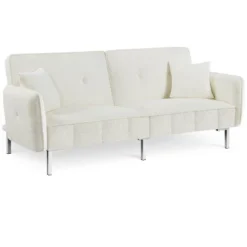 Yaheetech Fabric Futon Sofa Bed With Armrest Adjustable Backrest For Living Room 25 Yaheetech Fabric Futon Sofa Bed With Armrest Adjustable Backrest For Living Room -Lush Living Store GUEST 7fbc3c33 b564 4d7c 874e 5a670e74cbd2