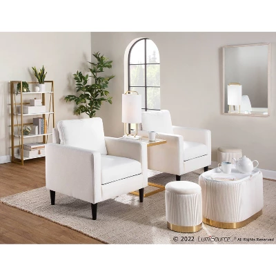 Wendy Arm Chair Polyester/Wood - LumiSource 14 Wendy Arm Chair Polyester/Wood - LumiSource - Image 12