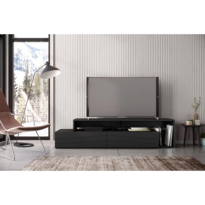 Tonik TV Stand For TVs Up To 80" Black - Nexera 4 Tonik TV Stand For TVs Up To 80" Black - Nexera - Image 2
