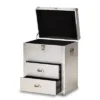 Serge Metal 2 Drawer Accent Storage Chest Silver - Baxton Studio -Lush Living Store GUEST 8098bd9e 630f 4769 9a38 1f35cc329411