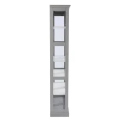 77.75" Trefstan Tall Curio Cabinet Cool Gray - Aiden Lane -Lush Living Store GUEST 80b33e5f 24fa 4f60 9497 c945bce1f047