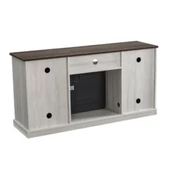 54" TV Stand For TVs Up To 60" With Electric Fireplace Saw Cut Off White - Home Essentials -Lush Living Store GUEST 80c9cb85 d4f5 40a5 9934 adc16e942b5b