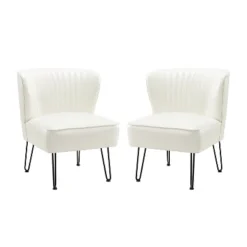 Set Of 2 Eustacio Mid-back Vegan Leather Accent Side Chair | Karat Home-TURQUOISE -Lush Living Store GUEST 80d66099 36d6 4616 aef4 ab4f5f20c371