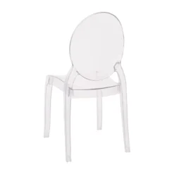 Emma And Oliver Set Of 4 Multifunctional Transparent Polycarbonate Resin Stacking Accent Chair With Extra Wide Seat For Vanity, Dining Room, Bedroom & Outdoor Events -Lush Living Store GUEST 812be9e3 3705 4549 9fde 47916ab4cedc