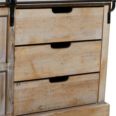 Farmhouse 5 Drawer Cabinet Brown - Olivia & May 17 Farmhouse 5 Drawer Cabinet Brown - Olivia & May - Image 15