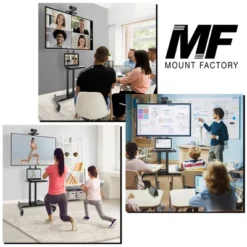 Mount Factory Rolling TV Cart Mobile TV Stand For 40-65 Inch Flat Screen, LED, LCD, OLED, Plasma, Curved TV's - Universal Mount With Wheels -Lush Living Store GUEST 81ce1127 8317 4ebb b705 c6ddbc10e620