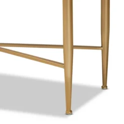 Galia Wood And Metal 1 Drawer Console Table White/Gold - Baxton Studio -Lush Living Store GUEST 81ddf6b5 488e 421e a749 782c8644f018