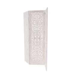 Farmhouse Wood Carved Room Divider Screen White - Olivia & May -Lush Living Store GUEST 81e5f768 c627 4555 b241 5170f64f48a6