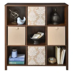 ClosetMaid Wooden Adjustable 9 Cube Organizer Bedroom Storage Cubicle Shelf Bookcase For Home Organization, Dark Chestnut -Lush Living Store GUEST 823c1454 b47d 4a11 a7f3 3be59a47d2f6