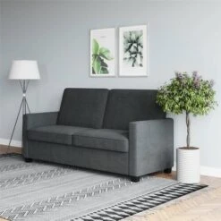 Queen Cassidy Sofa Sleeper Gray Velvet - Room & Joy -Lush Living Store GUEST 8246b8eb dc2f 4b58 b22d 2b85990edfcc