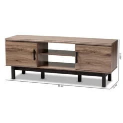 2 Door Arend Two-Tone Wood TV Stand For TVs Up To 55" Brown - Baxton Studio 12 2 Door Arend Two-Tone Wood TV Stand For TVs Up To 55" Brown - Baxton Studio -Lush Living Store GUEST 8267ab14 5a30 4398 a48a d51c60dec39a