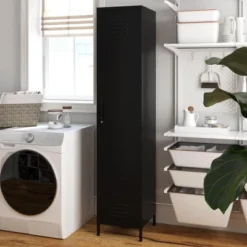 RealRooms Shadwick Single Metal Locker Storage Cabinet