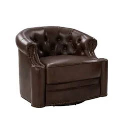 Flavio 32.75'' Wide Genuine Leather Swivel Chair | ARTFUL LIVING DESIGN -Lush Living Store GUEST 838b99ee 071b 4af9 9b8d 551392d450aa