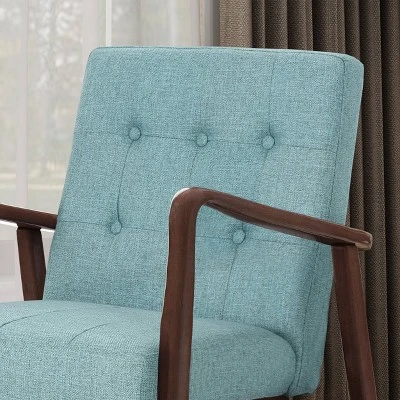 Marcola Mid Century Modern Upholstered Wood Framed Club Chair - Christopher Knight Home 5 Marcola Mid Century Modern Upholstered Wood Framed Club Chair - Christopher Knight Home - Image 3