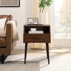 Modern 1 Drawer Angled Side Table - Saracina Home -Lush Living Store GUEST 8410e1c8 b49b 49cd 89da 56740b4830de