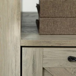 HOMCOM Farmhouse Side Table With 1 Drawer, 1 Open Shelf And Tabletop For Living Room, Set Of 2, Gray Oak -Lush Living Store GUEST 844d417b df09 444c 83f4 e1dd250ea7f1