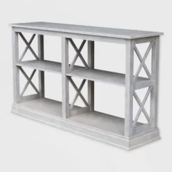 Hampton Sofa Server Table With Shelves - International Concepts -Lush Living Store GUEST 84754dad a6c7 4365 aaf2 d906928978e0