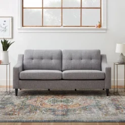 Ellen Upholstered Scooped Arm Sofa With Square Tufting - Brookside Home -Lush Living Store GUEST 848be226 398b 4d11 861a 4fd08e5d80ce