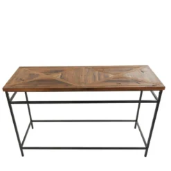 Rustic Metal Console Table Brown - Olivia & May -Lush Living Store GUEST 85216024 64be 47d8 a95a ae5ab75e4382