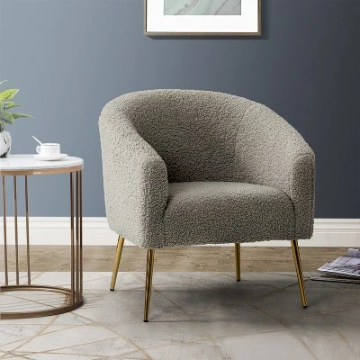 Vicenza Wooden Upholstered Accent Chair Contemporary Living Room Chair Polyester Barrel Chair With Metal Legs For Bedroom | Karat Home 16 Vicenza Wooden Upholstered Accent Chair Contemporary Living Room Chair Polyester Barrel Chair With Metal Legs For Bedroom | Karat Home - Image 14