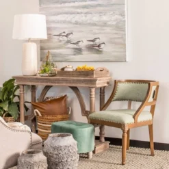 Wood Trestle Console Table With Arch Design Brown - StyleCraft -Lush Living Store GUEST 85580b7d eb08 4460 8e53 f3961fb19a73