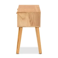 Falan Wood With Rattan 2 Drawer Console Table Oak Brown - Baxton Studio -Lush Living Store GUEST 85c57136 0ee1 4870 be10 5a6ffd35bd03