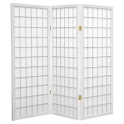 4 Ft. Tall Window Pane Shoji Screen 3 Panels - Oriental Furniture -Lush Living Store GUEST 86944f3b de76 4bd0 a3cf c49ce6c44bab
