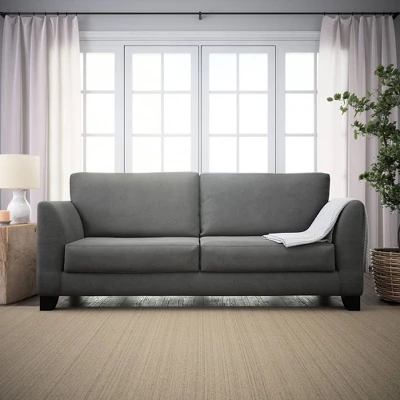 85" Holly Upholstered Flared Arm Sofa Charcoal - Brookside Home 3 85" Holly Upholstered Flared Arm Sofa Charcoal - Brookside Home