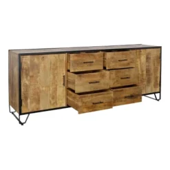 Woodson 2 Door 6 Drawer Credenza/Sideboard Brown - Treasure Trove -Lush Living Store GUEST 870ab6af 227b 4340 948d 3e4baaeffd71
