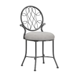 19" O'Malley Metal Vanity Stool - Hillsdale Furniture -Lush Living Store GUEST 871f4e30 47c3 4aa9 838c a6431fc38a36