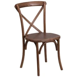 Merrick Lane Davisburg Stackable Wooden Cross Back Bistro Dining Chair -Lush Living Store GUEST 873c18a1 b6b0 46e4 a3d6 a5fc02c89f14