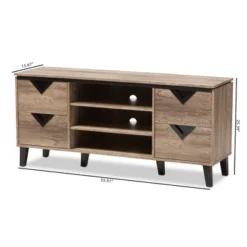 Beacon Modern And Contemporary Wood TV Stand For TVs Up To 55" Light Brown - Baxton Studio -Lush Living Store GUEST 87452f98 ccc3 4226 87e2 3f238fc13528