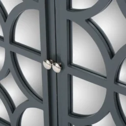 Melora Fir Wood Cabinet With Mirrored Doors Charcoal Gray - Christopher Knight Home -Lush Living Store GUEST 8754b2db 16bf 443f a7f6 7131b69a74df