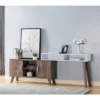 FC Design Two-Toned 72"W Console Table With Two Door Storage Cabinet And Two Shelves In Hazelnut & White Finish 1 FC Design Two-Toned 72"W Console Table With Two Door Storage Cabinet And Two Shelves In Hazelnut & White Finish -Lush Living Store GUEST 8789f82e 4618 42d3 aa78 7fadfdf7ce84