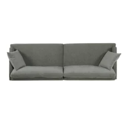 Malverne Contemporary 3 Seater Fabric Sofa With Accent Pillows Gray/Dark Brown - Christopher Knight Home -Lush Living Store GUEST 888679f4 e7ce 470c 80ac 8939e9e48c78