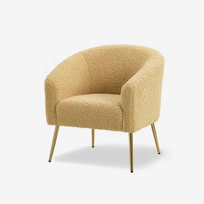 Vicenza Wooden Upholstered Accent Chair Contemporary Living Room Chair Polyester Barrel Chair With Metal Legs For Bedroom | Karat Home 14 Vicenza Wooden Upholstered Accent Chair Contemporary Living Room Chair Polyester Barrel Chair With Metal Legs For Bedroom | Karat Home - Image 12