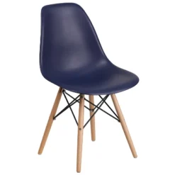 Flash Furniture Elon Series Plastic Chair With Wooden Legs -Lush Living Store GUEST 88bc8ee5 936f 46d9 9271 58248565c880