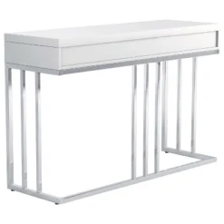 Dalya 2 Drawer Console Sofa Table White High Gloss/Chrome - Coaster -Lush Living Store GUEST 8965d9a6 3480 4610 aa8d f597a6a4b10a