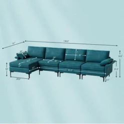 Costway Modern Modular L-shaped Sectional Sofa W/ Reversible Chaise & 4 USB Ports -Lush Living Store GUEST 89a6e5fb a6c9 4171 ab2f 85f40bbbd121