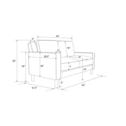 Taliyah Loveseat 2 Seater Sofa - Room & Joy -Lush Living Store GUEST 89e23aad d76a 4766 8f39 f77506472b32