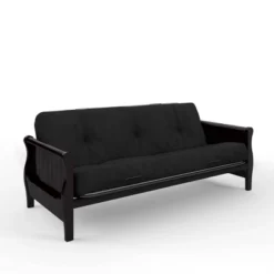 Full Chester Wood Arm Futon Frame With 8" Microfiber Mattress - Room & Joy -Lush Living Store GUEST 8a0d0b54 72bb 4e71 9e10 dc5b7ae5b88e