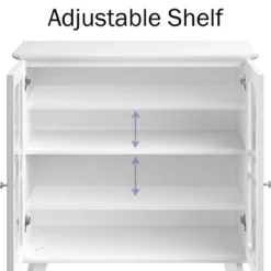 Buffet Cabinet With X-Pattern Doors – Entryway Table With Glass Display Cabinet For Kitchen, Bathroom Or Living Room Storage By Lavish Home (White) -Lush Living Store GUEST 8a66e8e5 603e 4429 a398 ec7452031939