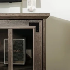 Avalene Modern Farmhouse 4 Door Glass Window Pane TV Stand For TVs Up To 65" - Saracina Home -Lush Living Store GUEST 8add274a 939f 41b2 a6a5 6c0cfc326aa3