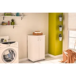 Michigan 2 Door Storage Cabinet White - Polifurniture -Lush Living Store GUEST 8b0c2683 ec2e 4e29 9bda 20ab84e612d3