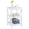 Yaheetech 3 Tier Wood End Table With Storage Shelves, X-Shape Frame SideTable For Living Room -Lush Living Store GUEST 8b18b8d1 90c3 411f 8637 e7c89f672ca5