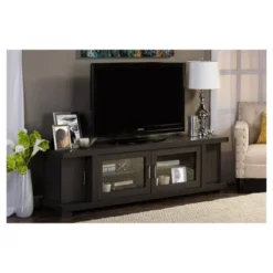 Viveka Wood Cabinet With 2 Glass Doors And 2 Doors TV Stand For TVs Up To 75" Dark Brown - Baxton Studio 7 Viveka Wood Cabinet With 2 Glass Doors And 2 Doors TV Stand For TVs Up To 75" Dark Brown - Baxton Studio -Lush Living Store GUEST 8bb4a30f 13e6 4d9d 9d4b a3750365a12e