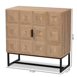 Darien Wood And Metal 2 Door Storage Cabinet Brown/Black - Baxton Studio -Lush Living Store GUEST 8bc7f93f 4b21 40dd 87aa 740c65bba953