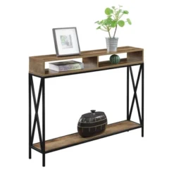 Tucson Deluxe Console Table With Shelf Weathered Barnwood/Black - Breighton Home 8 Tucson Deluxe Console Table With Shelf Weathered Barnwood/Black - Breighton Home -Lush Living Store GUEST 8bdb4c53 33b4 4320 b8f9 b5d353803b3f